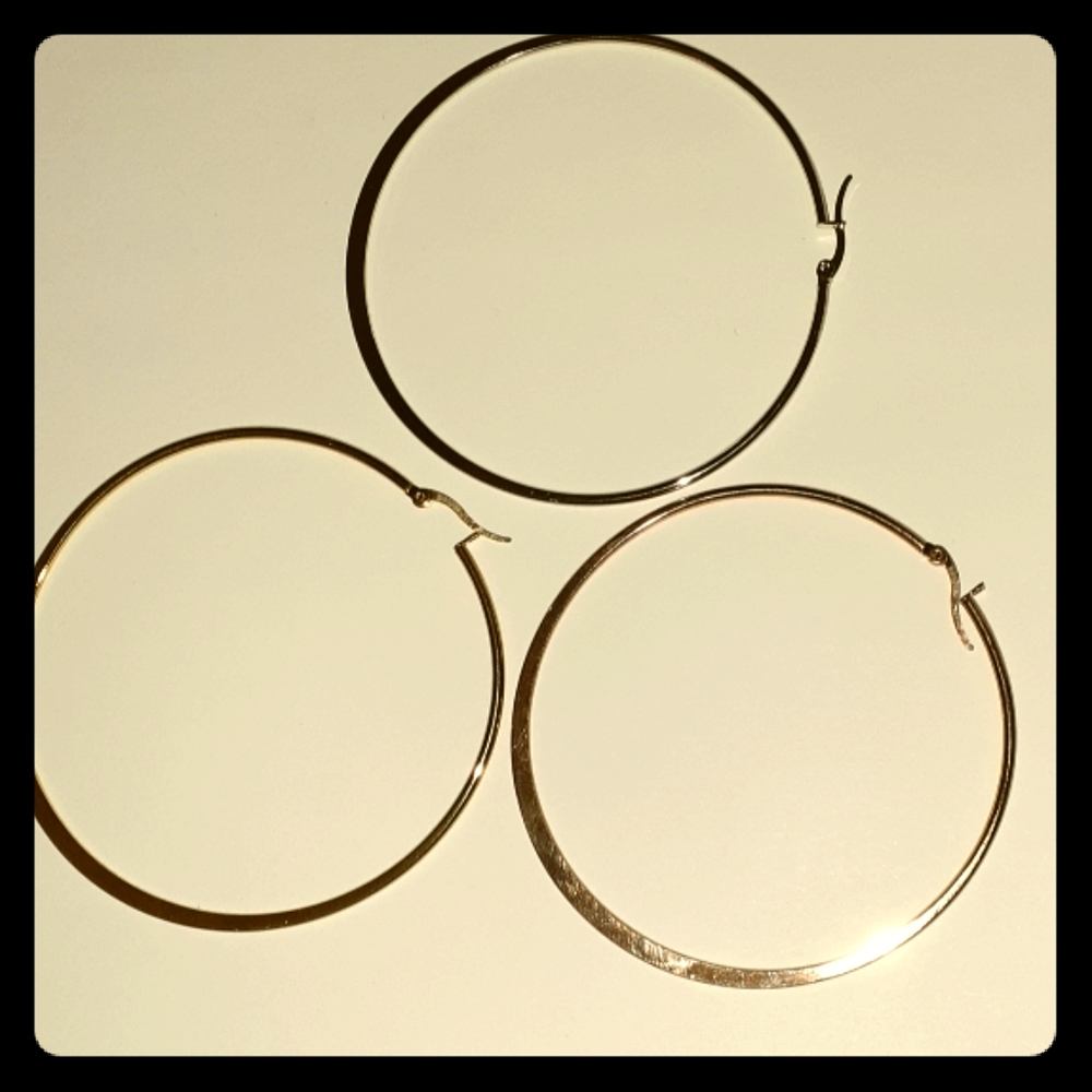 3 hoop earrings